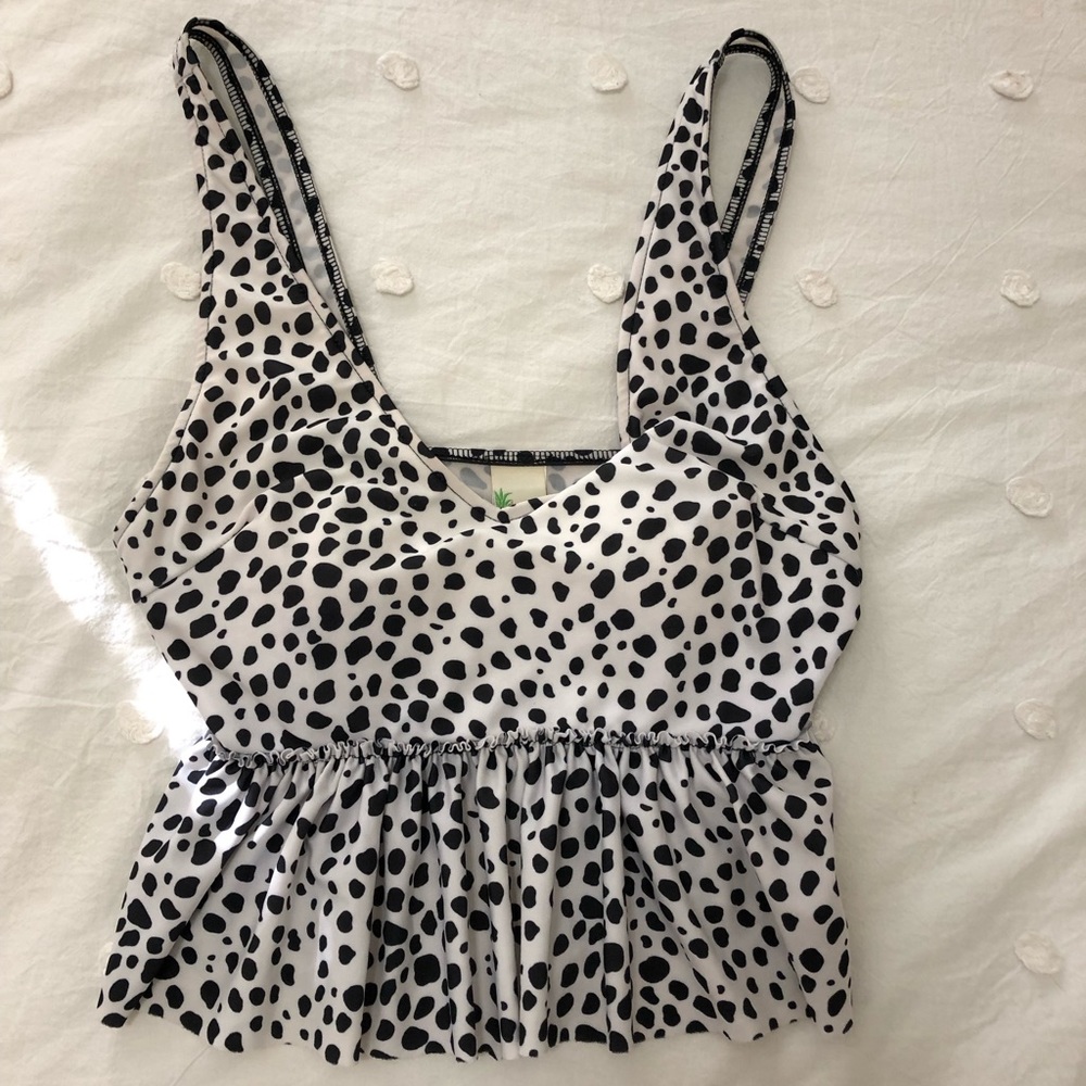 -*SOLD ON CROSSPOST* Dalmatian swim top